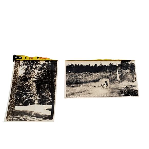 Junk Drawer Lot of 2 Vtg Mississippi Itasca State Park Minn RPPC 5.25 x 3.5" - Picture 6 of 6